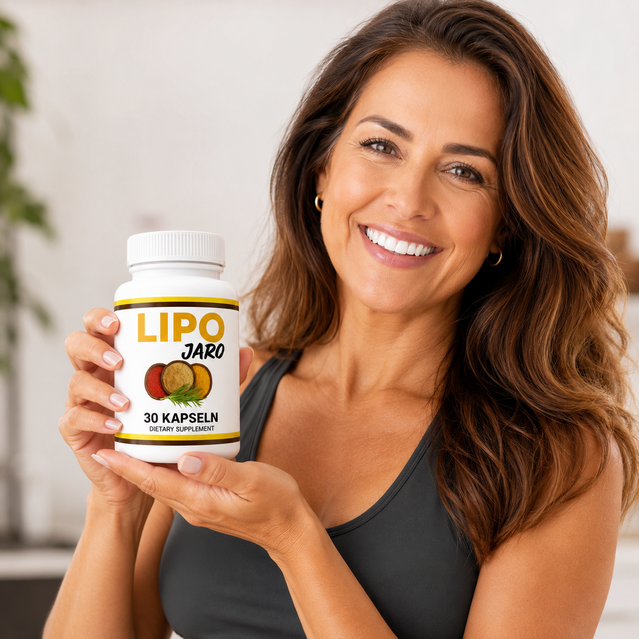Frau hält LipoJaro